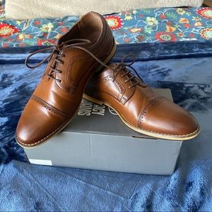 Stacy Adams Boys Cognac Dress Shoes sz 7